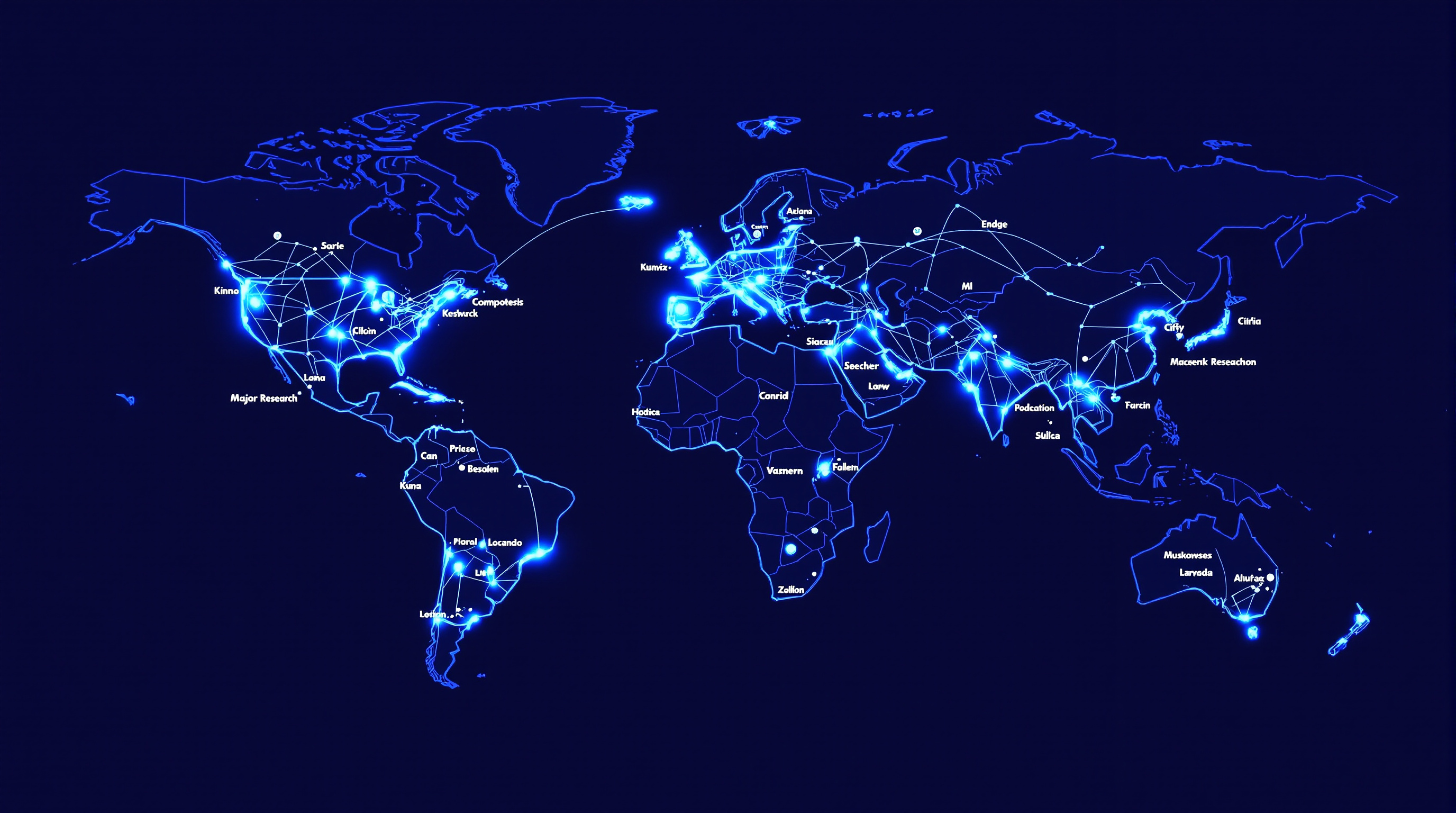 Global map showing Agentcities network connections across 20+ countries
