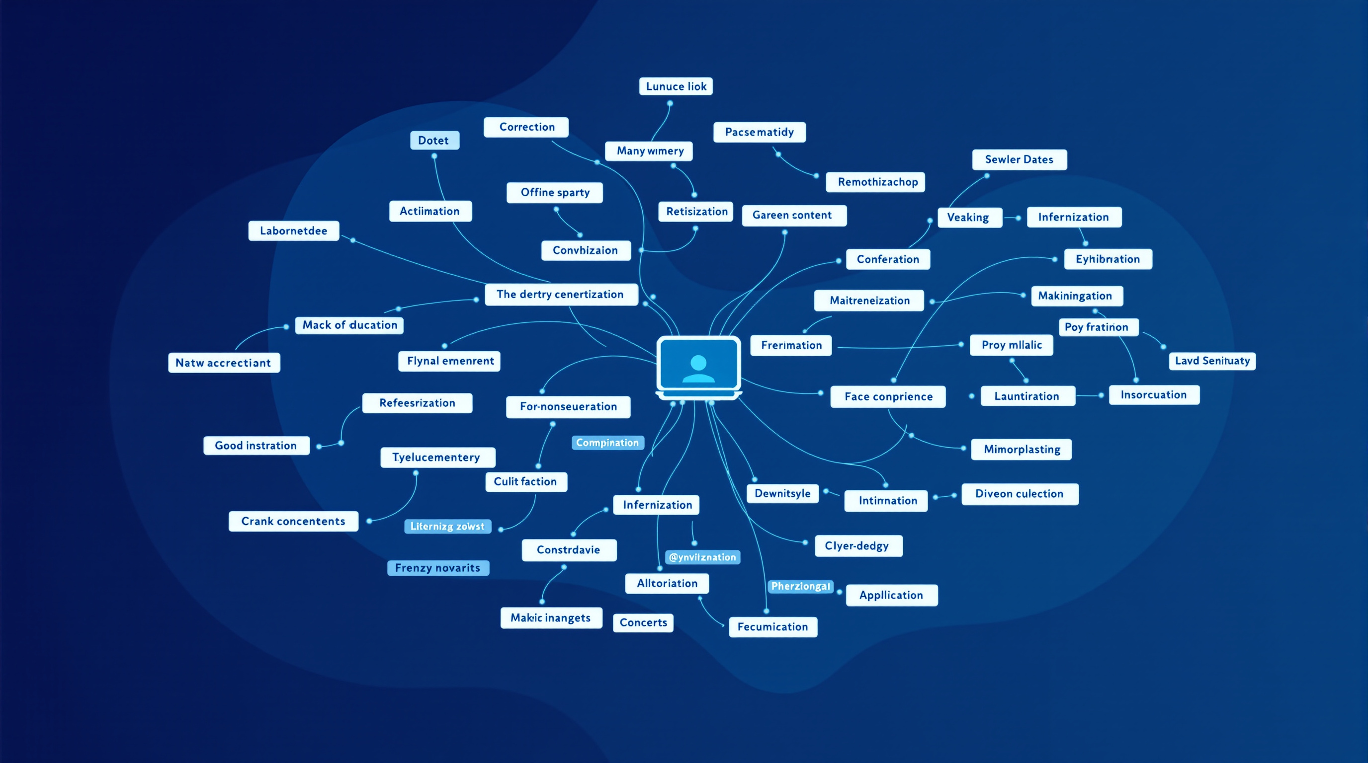 Semantic web ontology graph showing interconnected knowledge concepts
